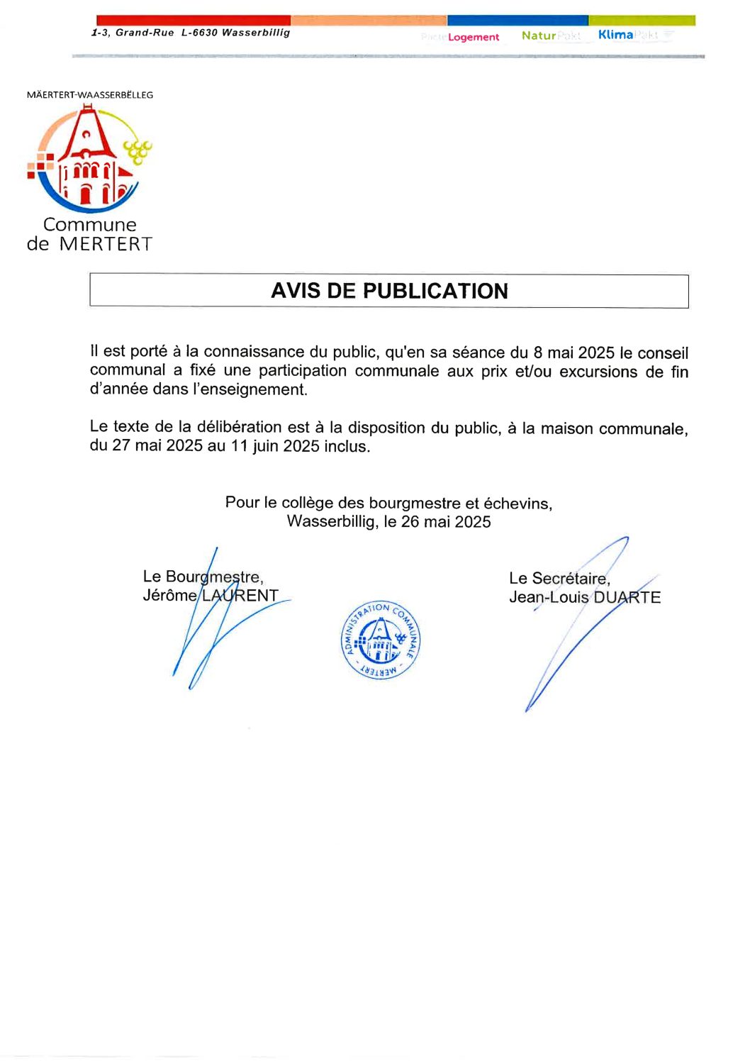 2025 05 26 Avis de publication_participation excursions