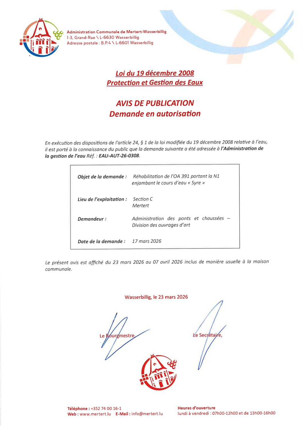 Avis de publication_Ponts et chaussées