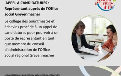 Appel à candidatures : Poste de représentant auprès de l’Office Social Grevenmacher