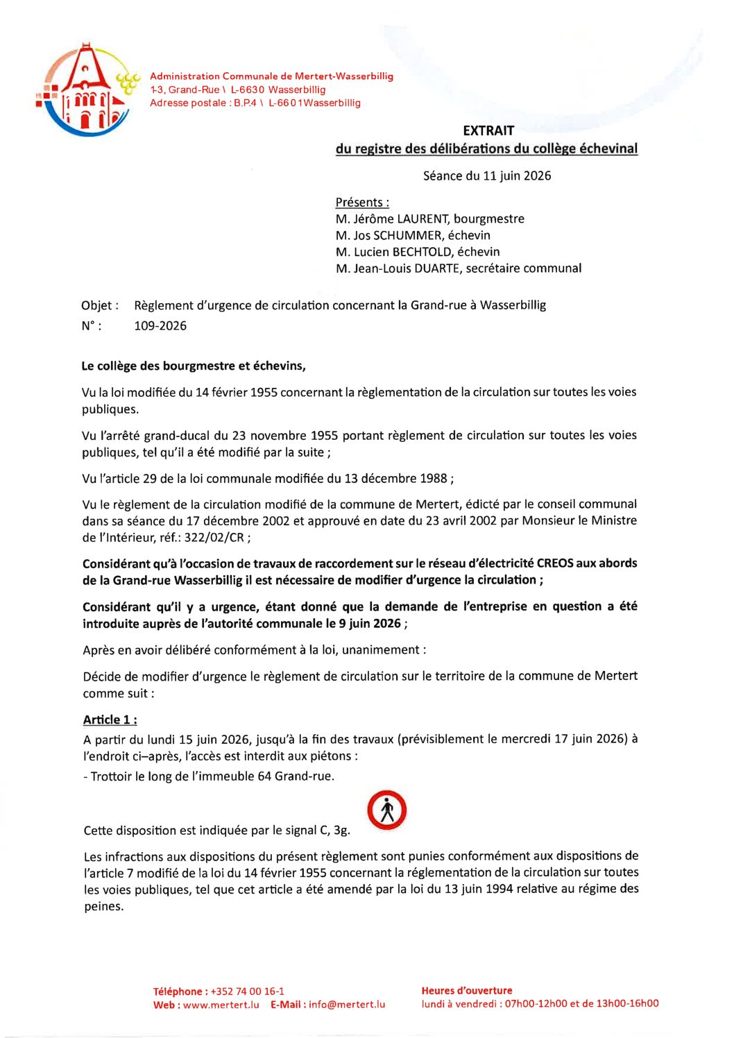 Règ_d'urg. de circ. concernant la Grand-Rue à Wasserbillig_109-2026