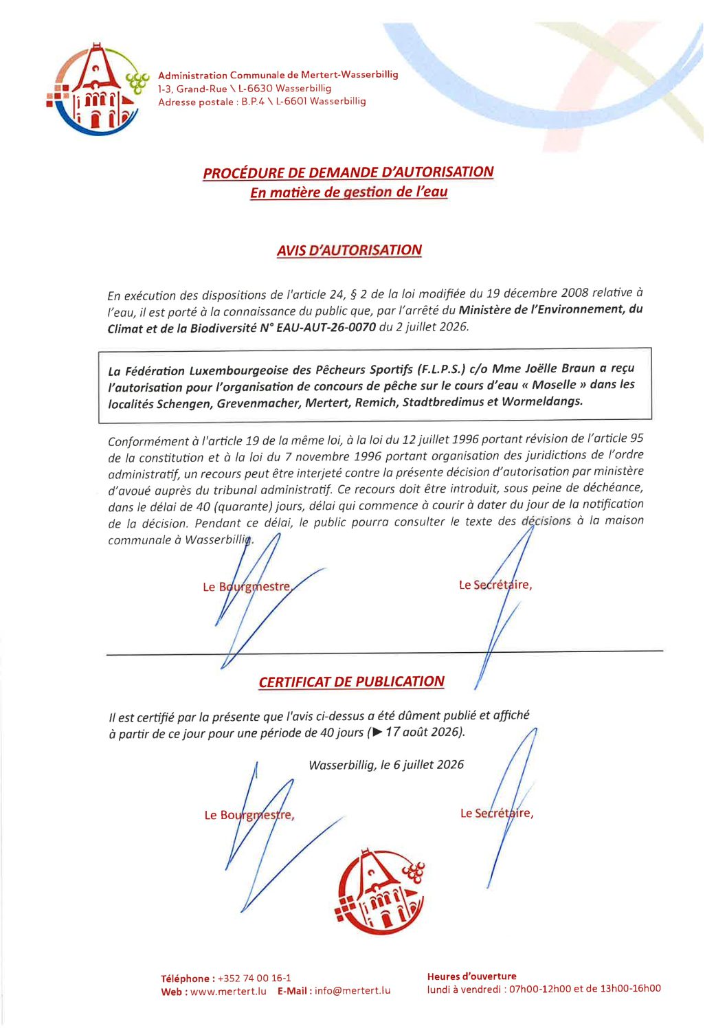 Procedure de demande d'autorisation_ La Fédération des Pêcheurs_26-0070