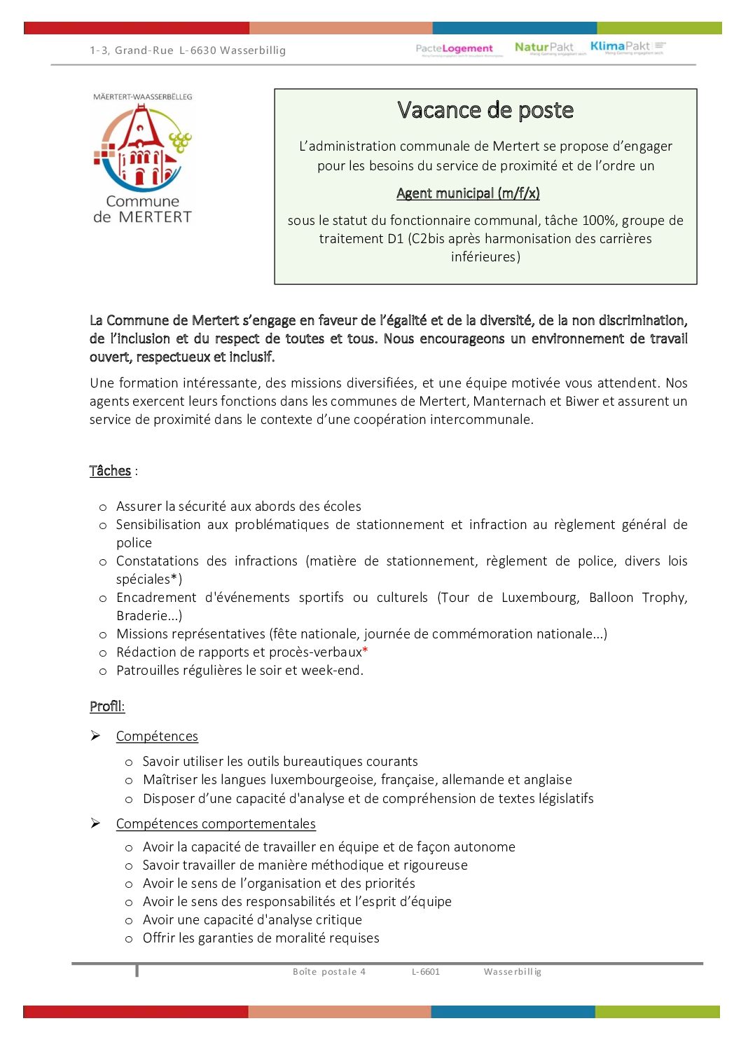 vancance de poste_D1_C2bis agent municipal