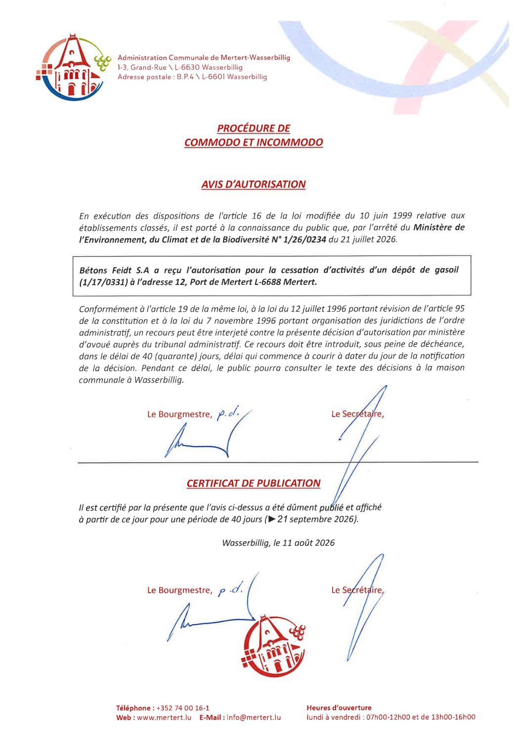 Procédure de Commodo et Incommodo_Bétons Feidt S.A._12, Port de Mertert