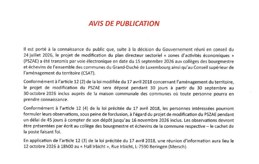 Publication zones act éco