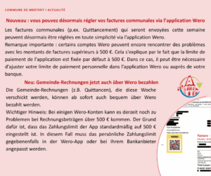 Factures communales désormais payables par WERO