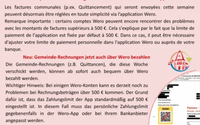 Factures communales désormais payables par WERO