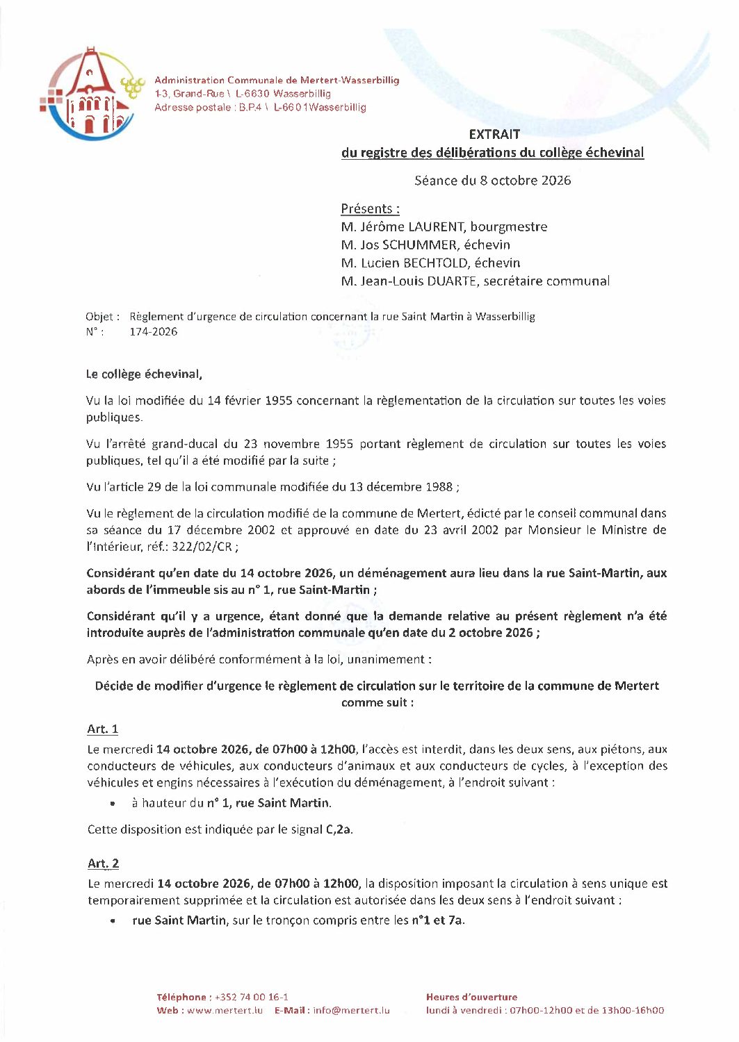 Règ_d'urg. de circ. concernant la rue St. Martin à Wasserbillig_174-2026