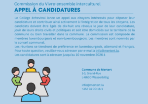 Appel à candidatures : Commission du Vivre-ensemble interculturel